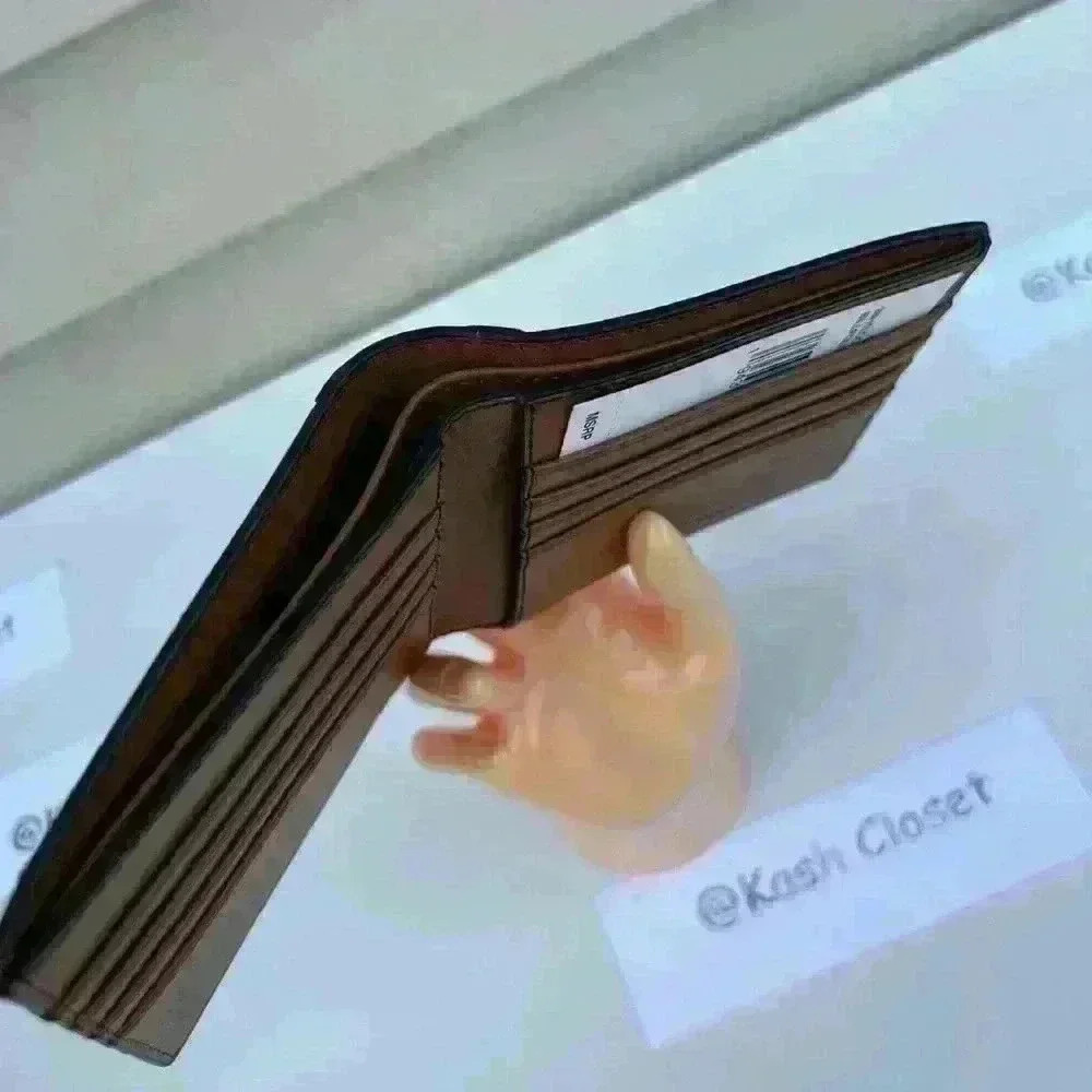 Michael Kors Mens Wallet Cooper Billfold Logo Faux Leather Brown - Picture 6 of 8